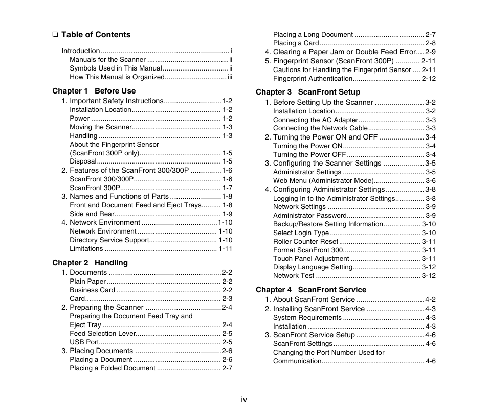 Canon SCANFRONT 300P User Manual | Page 9 / 193