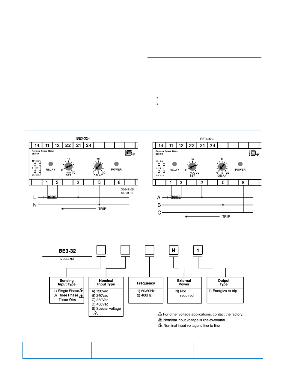 Instructions | Basler Electric BE3-32 User Manual | Page 2 / 2