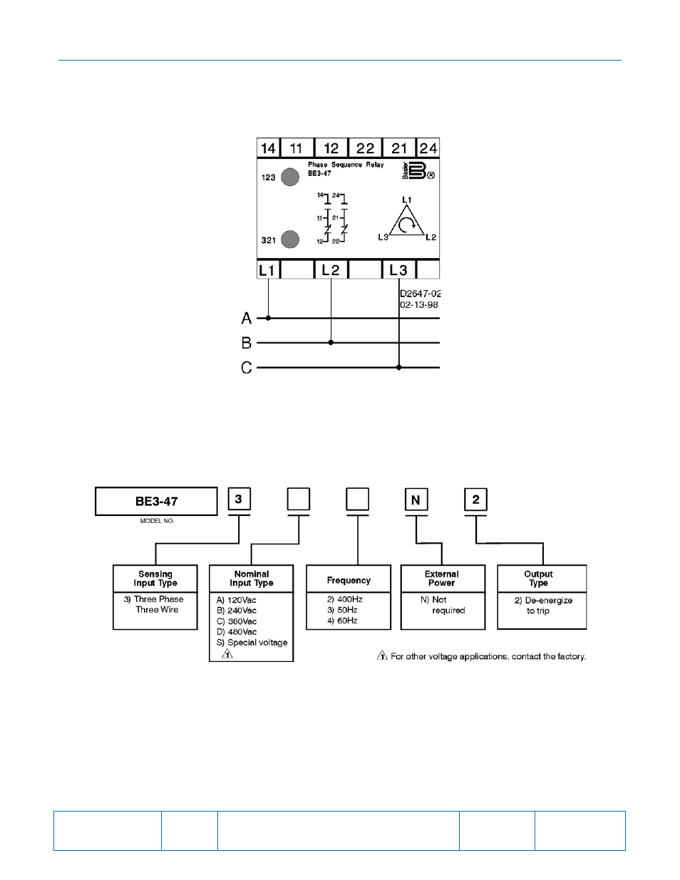 Instructions | Basler Electric BE3-47 User Manual | Page 2 / 2