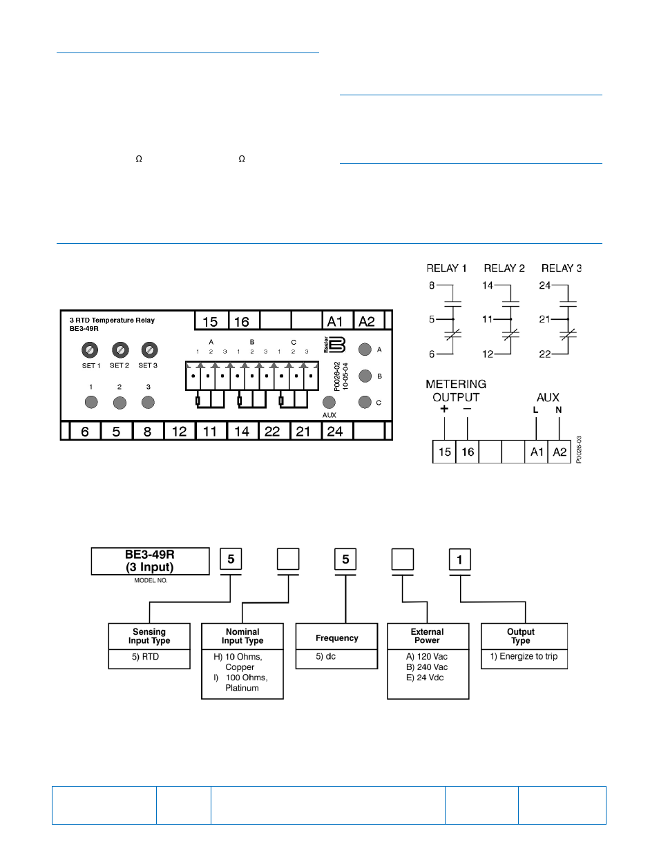 Instructions | Basler Electric BE3-49R-3 Inputs User Manual | Page 2 / 2