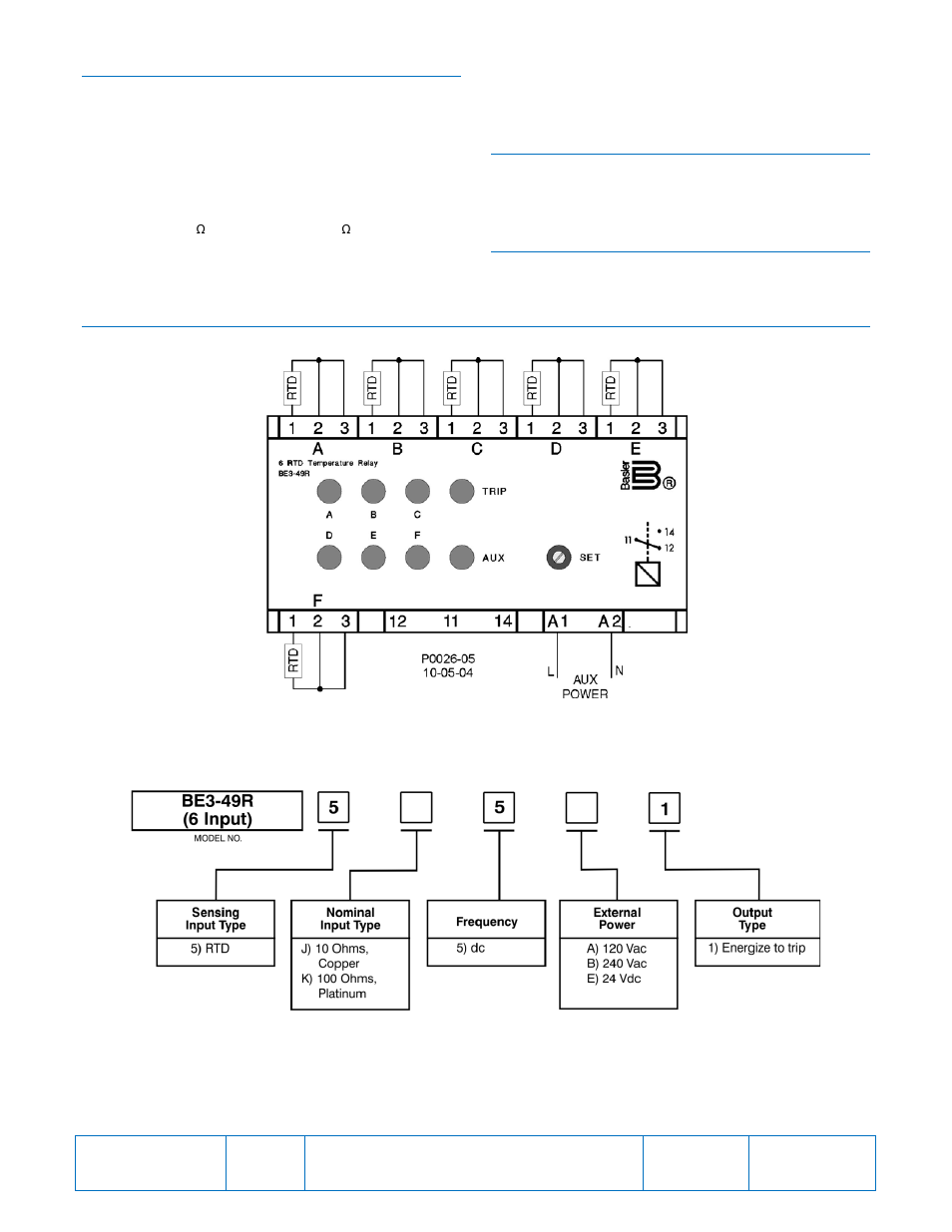 Instructions | Basler Electric BE3-49R-6 Inputs User Manual | Page 2 / 2