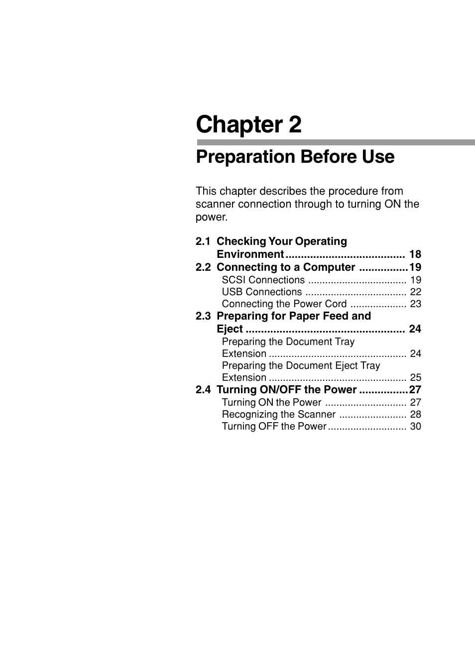 Chapter 2, Preparation before use | Canon DR-6080 User Manual | Page 20 / 108