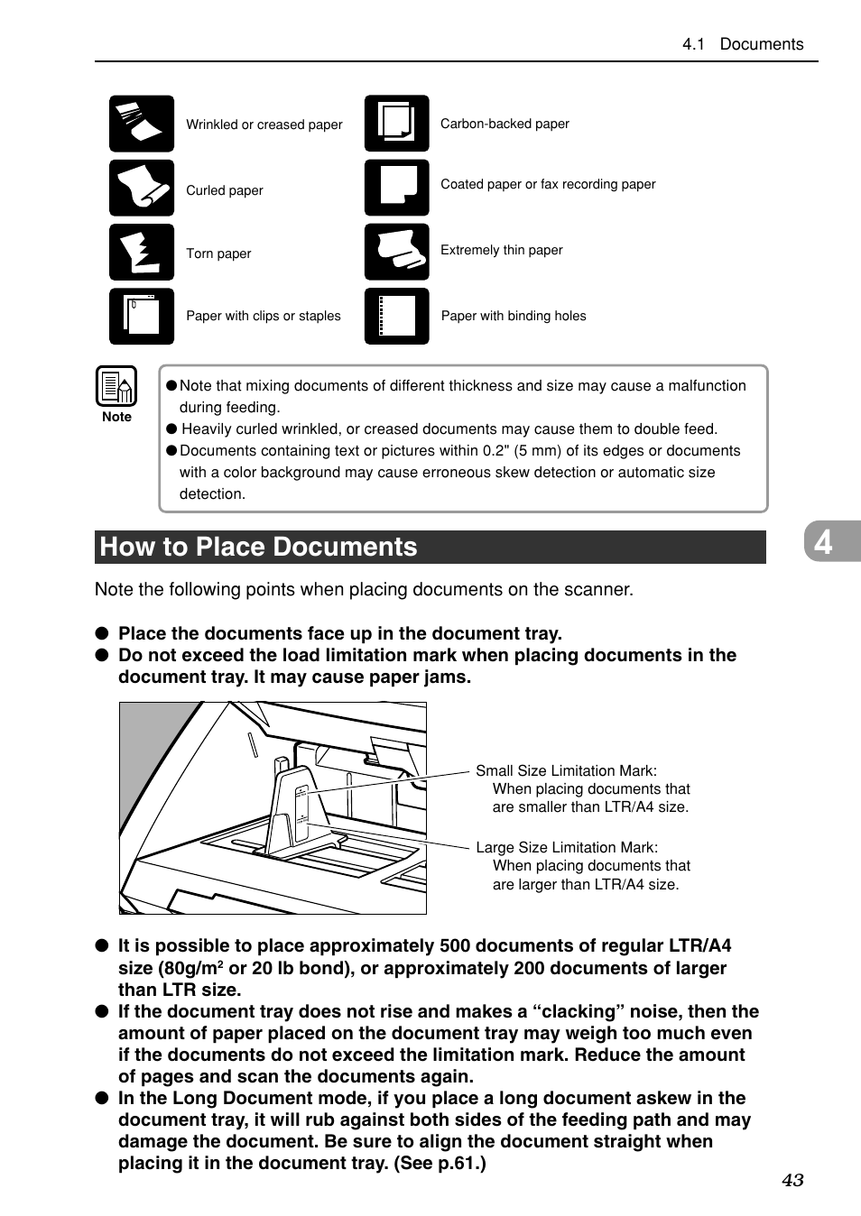 How to place documents | Canon DR-6080 User Manual | Page 46 / 108