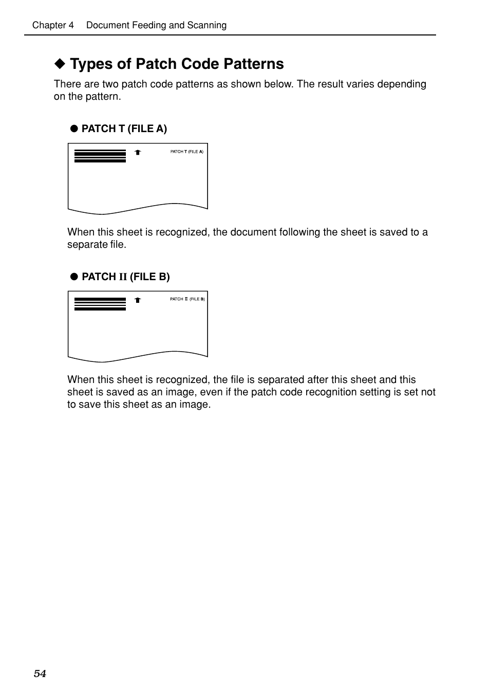 Types of patch code patterns | Canon DR-6080 User Manual | Page 57 / 108