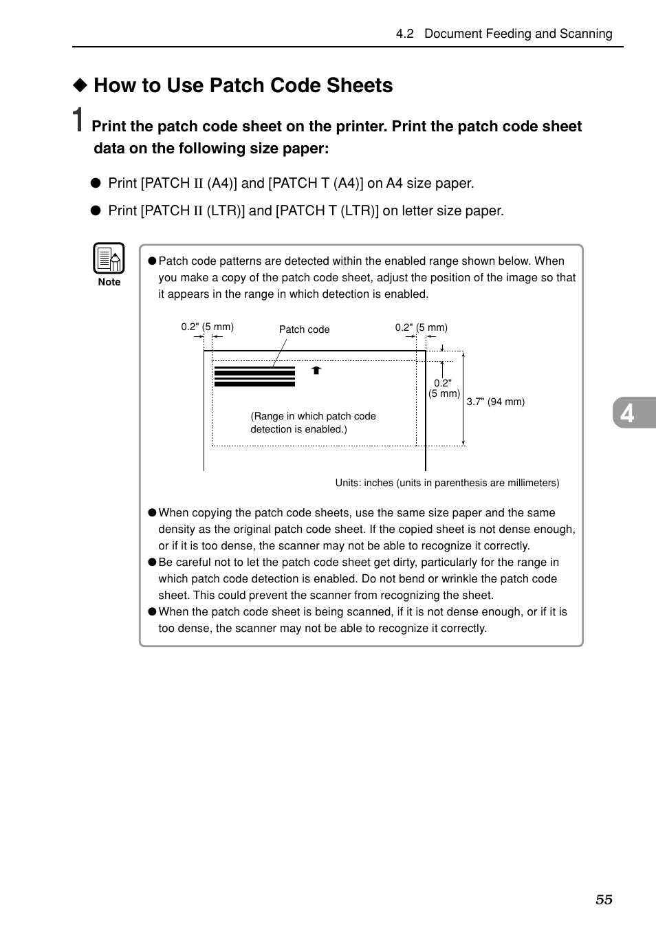 How to use patch code sheets | Canon DR-6080 User Manual | Page 58 / 108