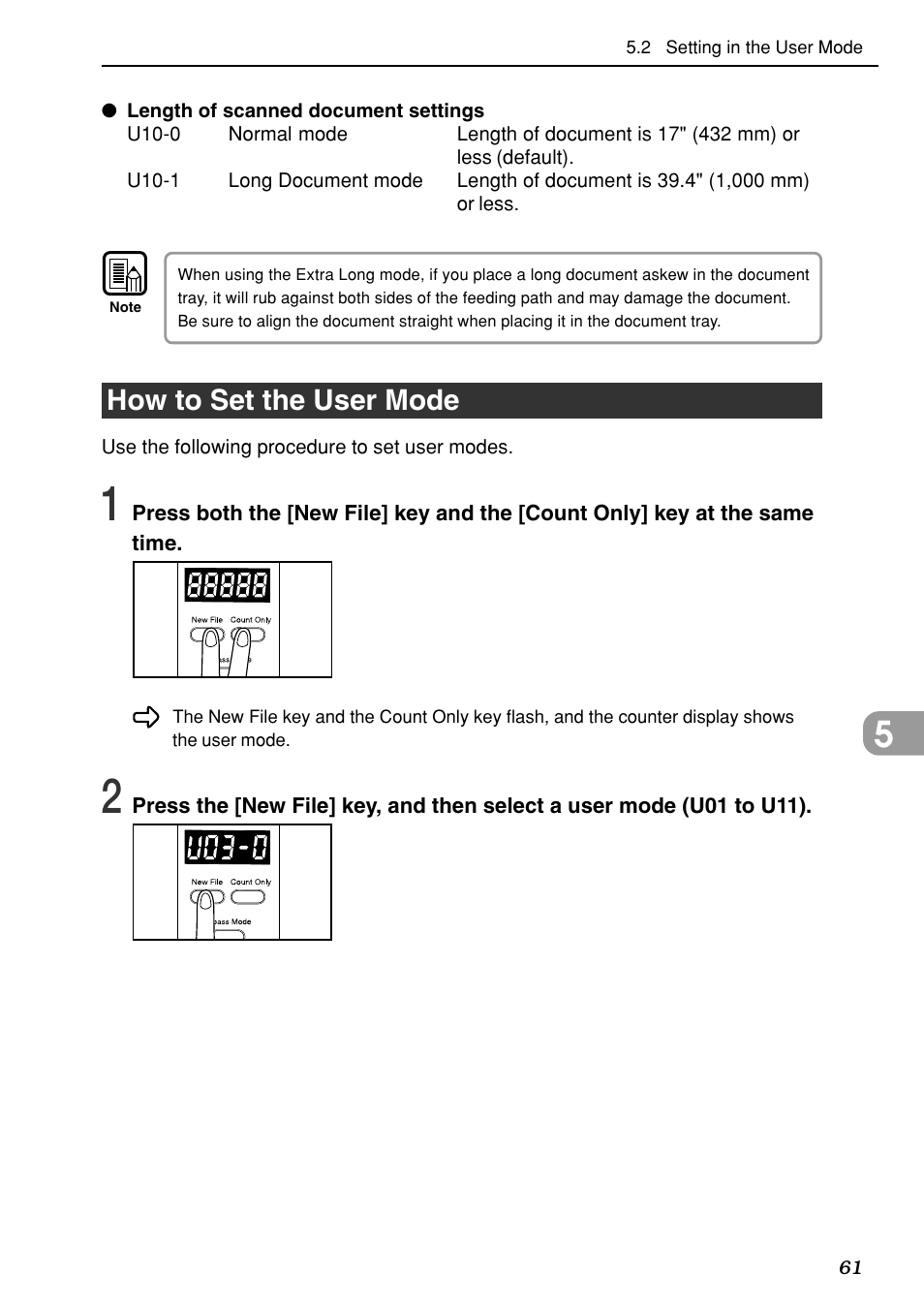 How to set the user mode | Canon DR-6080 User Manual | Page 64 / 108