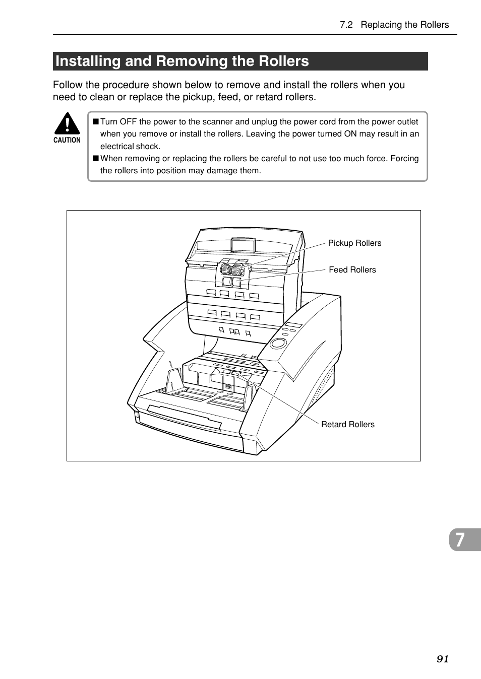 Installing and removing the rollers | Canon DR-6080 User Manual | Page 94 / 108