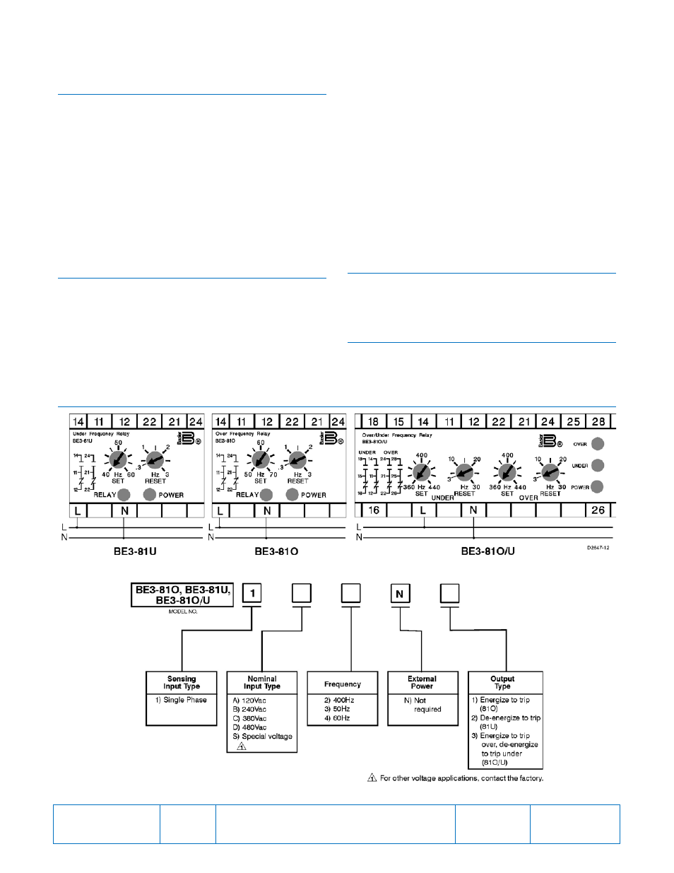 Instructions | Basler Electric BE3-81O User Manual | Page 2 / 2