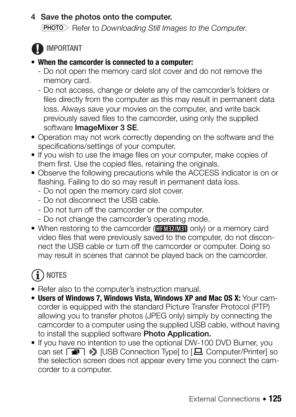Canon HF M31 User Manual | Page 125 / 201