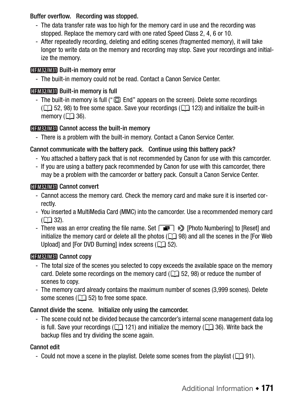 Canon HF M31 User Manual | Page 171 / 201