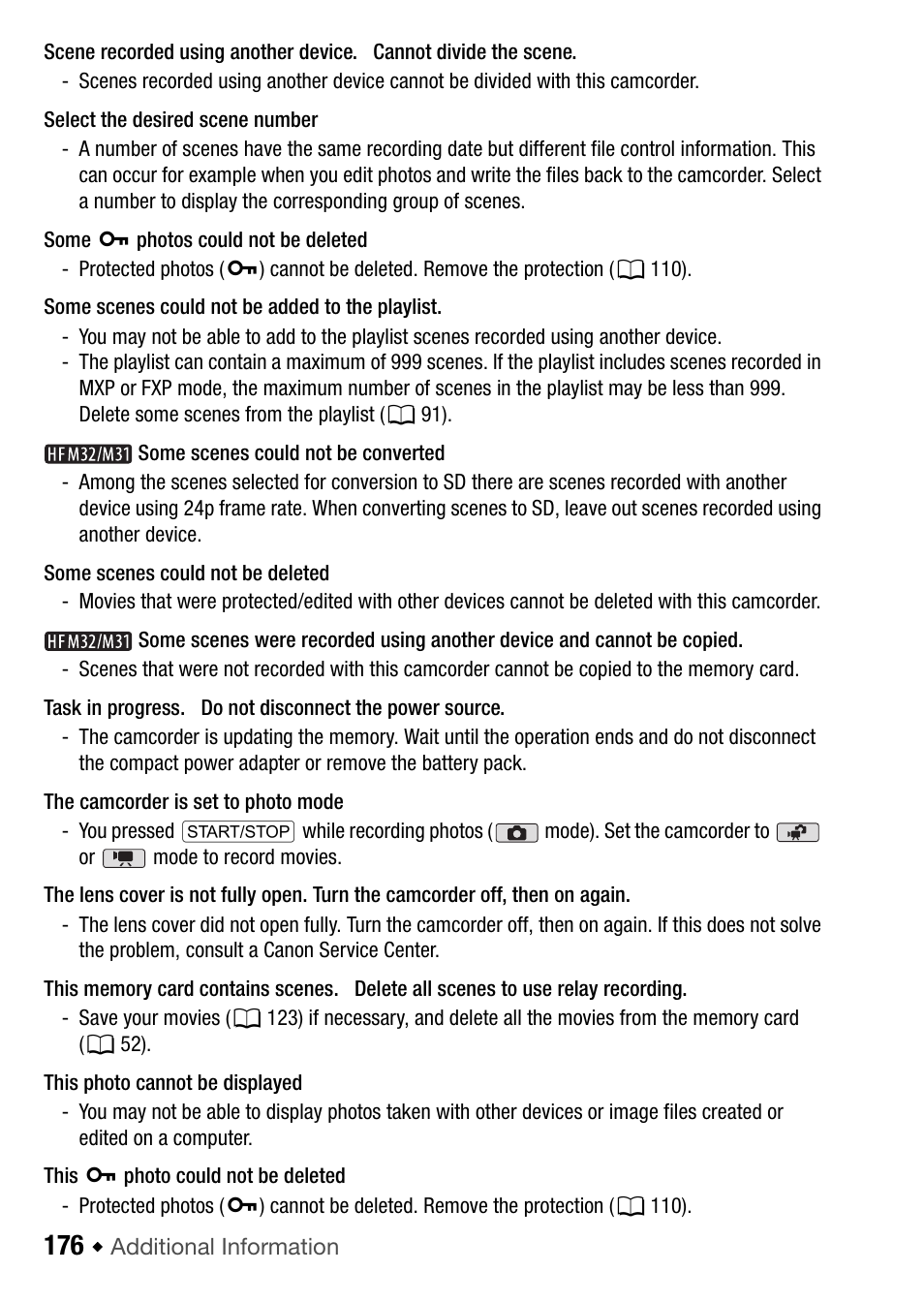 Canon HF M31 User Manual | Page 176 / 201