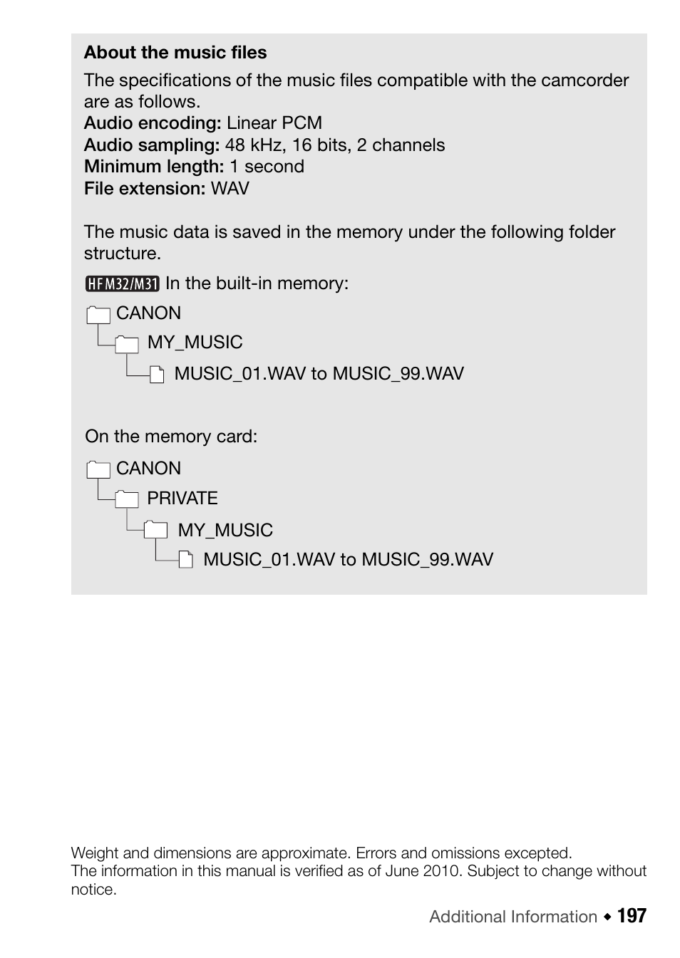 Canon HF M31 User Manual | Page 197 / 201