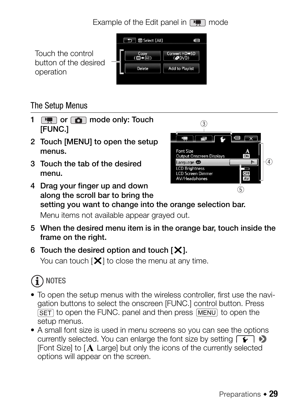 29 the setup menus | Canon HF M31 User Manual | Page 29 / 201