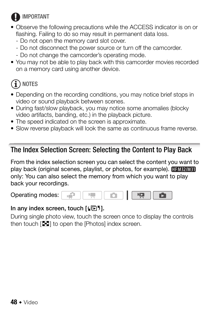 Canon HF M31 User Manual | Page 48 / 201
