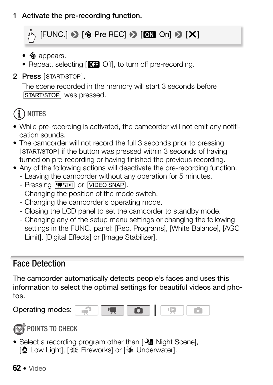 Face detection, 62) to get beautiful shots of pe | Canon HF M31 User Manual | Page 62 / 201