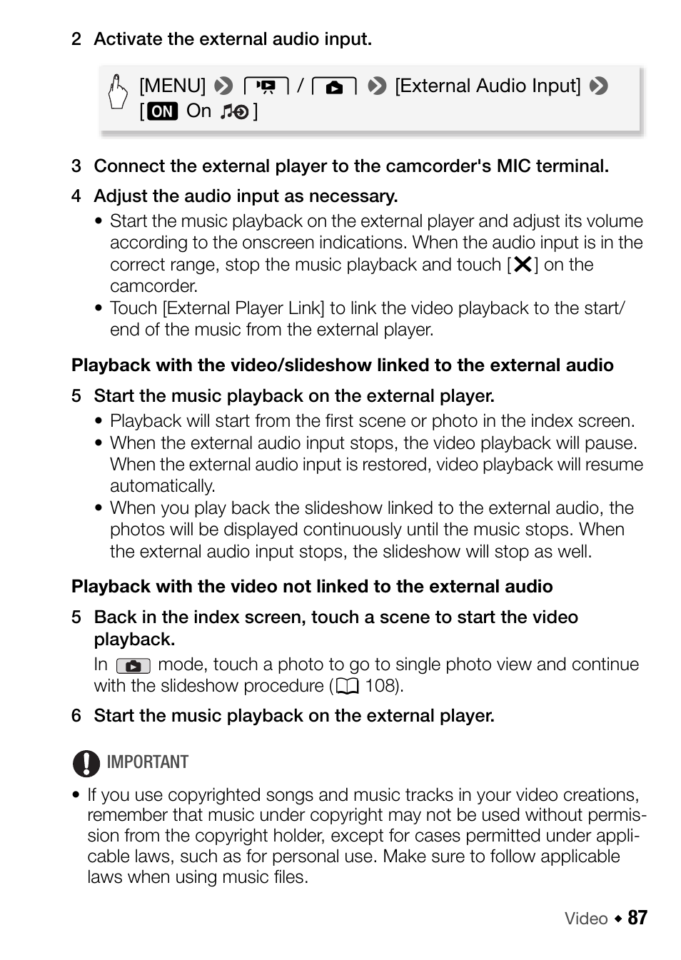 Canon HF M31 User Manual | Page 87 / 201