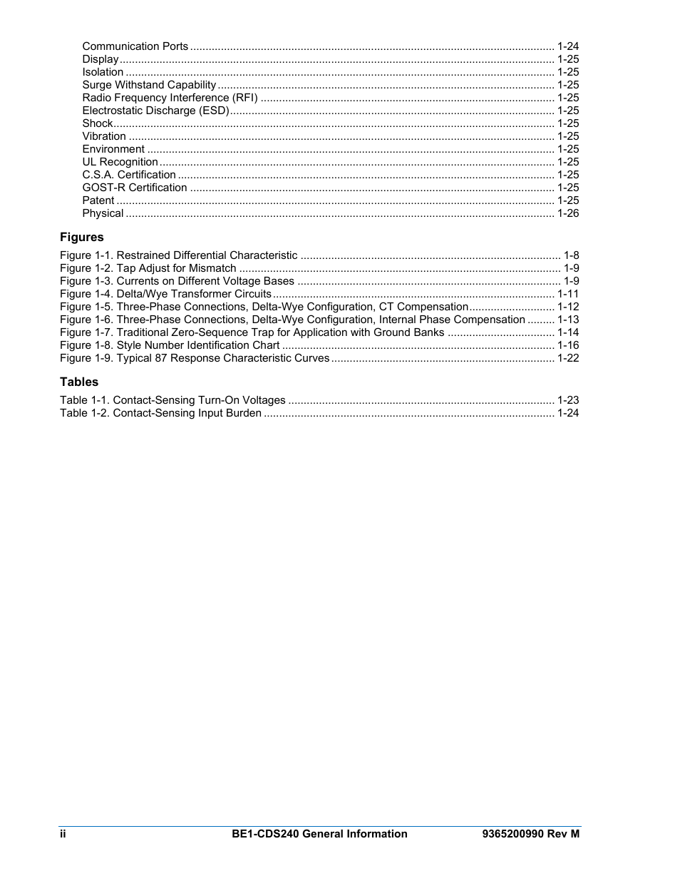 Figures, Tables | Basler Electric BE1-CDS240 General Information User Manual | Page 2 / 28