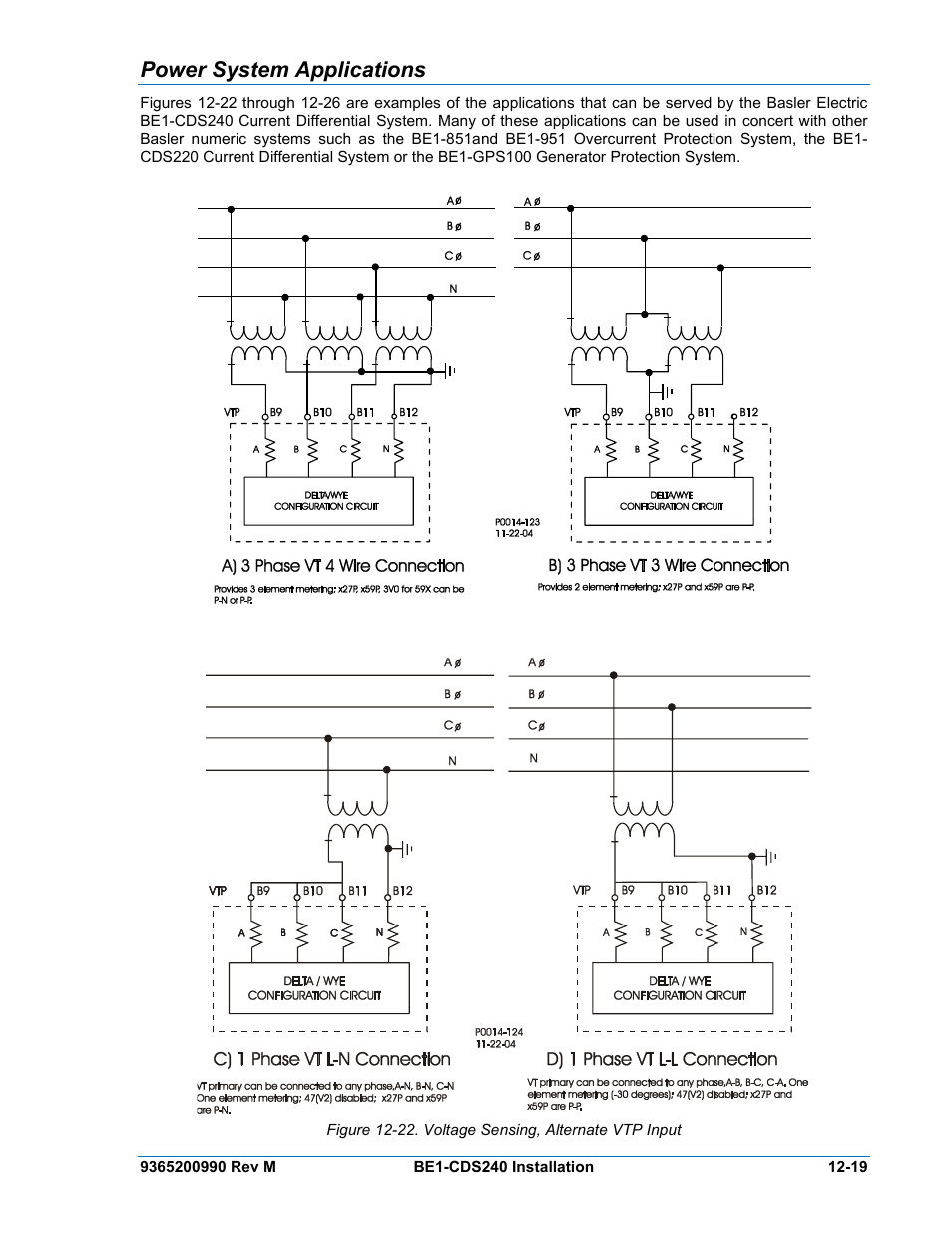 Power system applications, Power system applications -19 | Basler Electric BE1-CDS240 Installation User Manual | Page 21 / 30