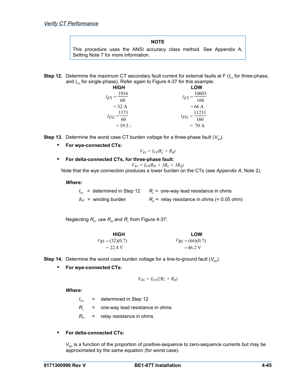 Verify ct performance | Basler Electric BE1-87T User Manual | Page 87 / 140