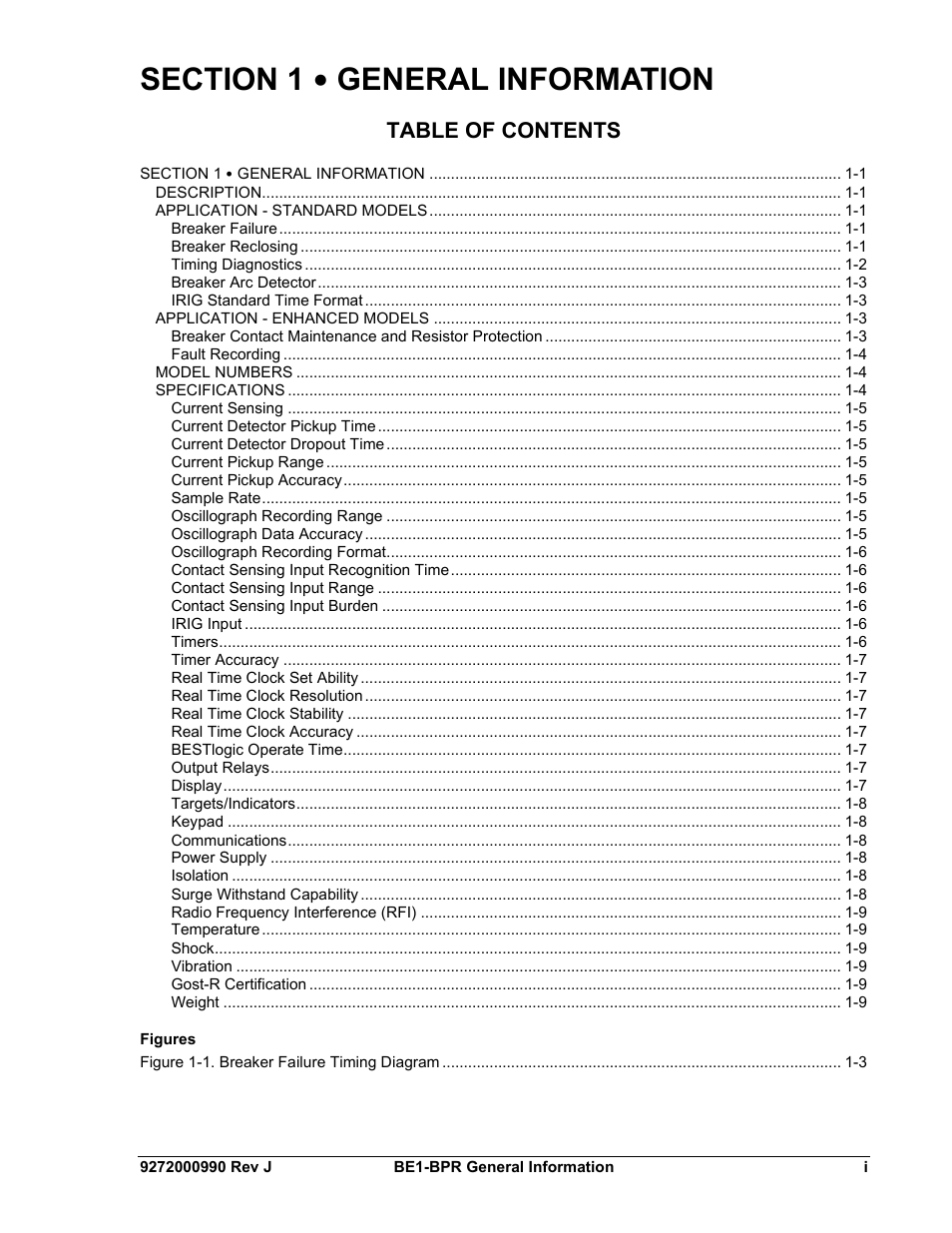 Basler Electric BE1-BPR User Manual | Page 11 / 182