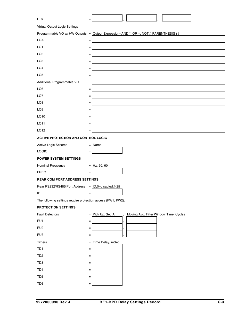 Basler Electric BE1-BPR User Manual | Page 177 / 182