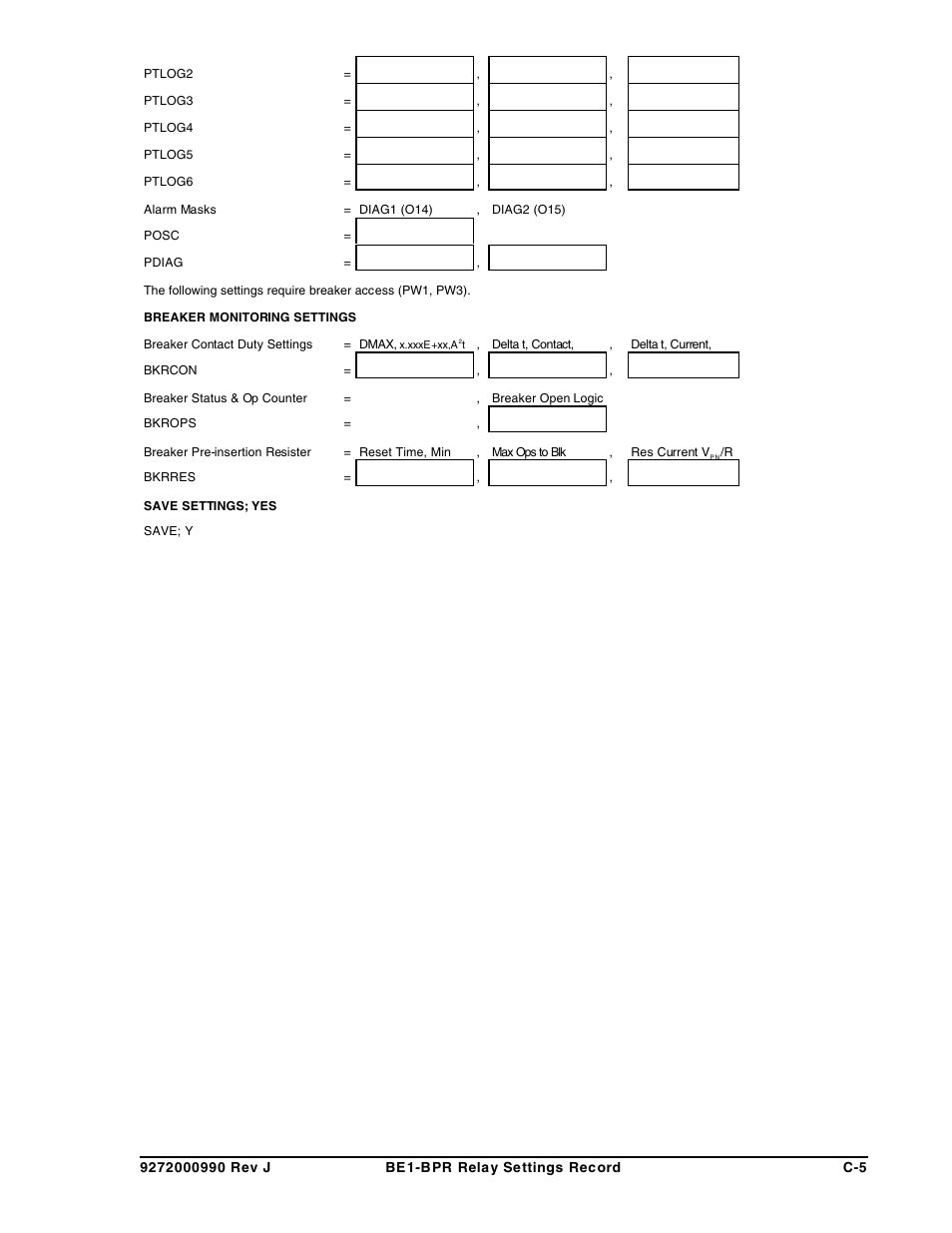 Basler Electric BE1-BPR User Manual | Page 179 / 182
