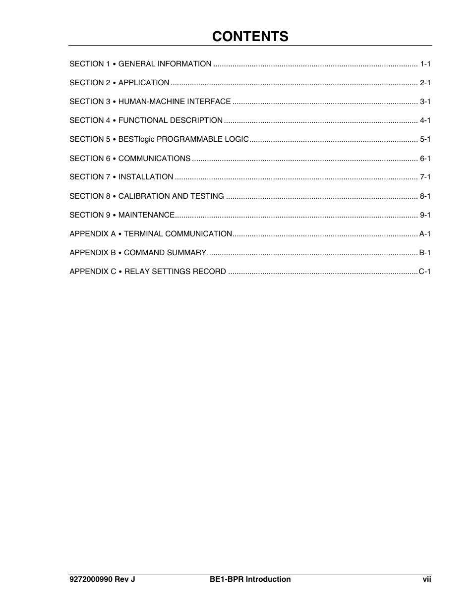 Basler Electric BE1-BPR User Manual | Page 9 / 182
