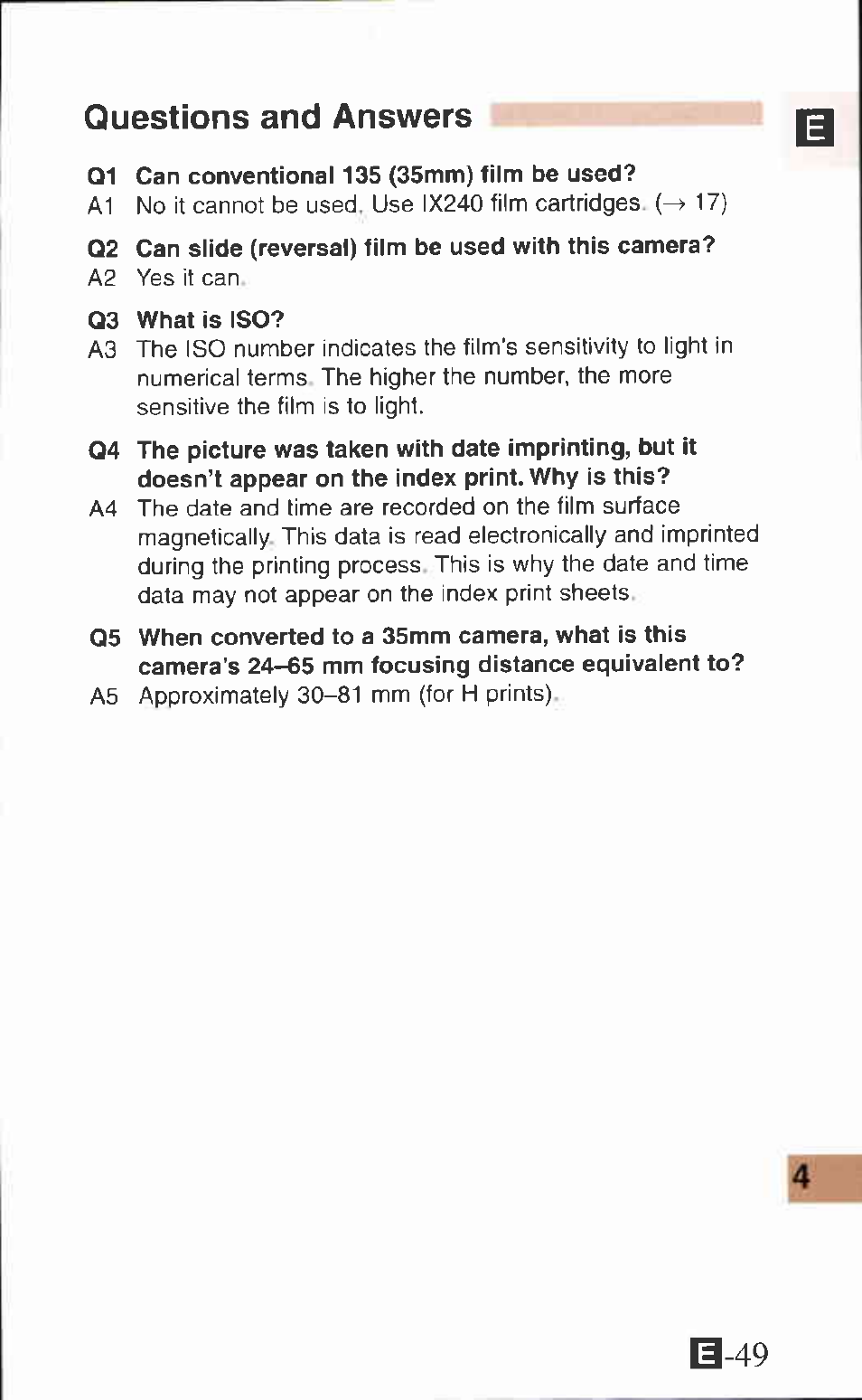 Questions and answers, B-49 | Canon IXUS Z65 User Manual | Page 49 / 54