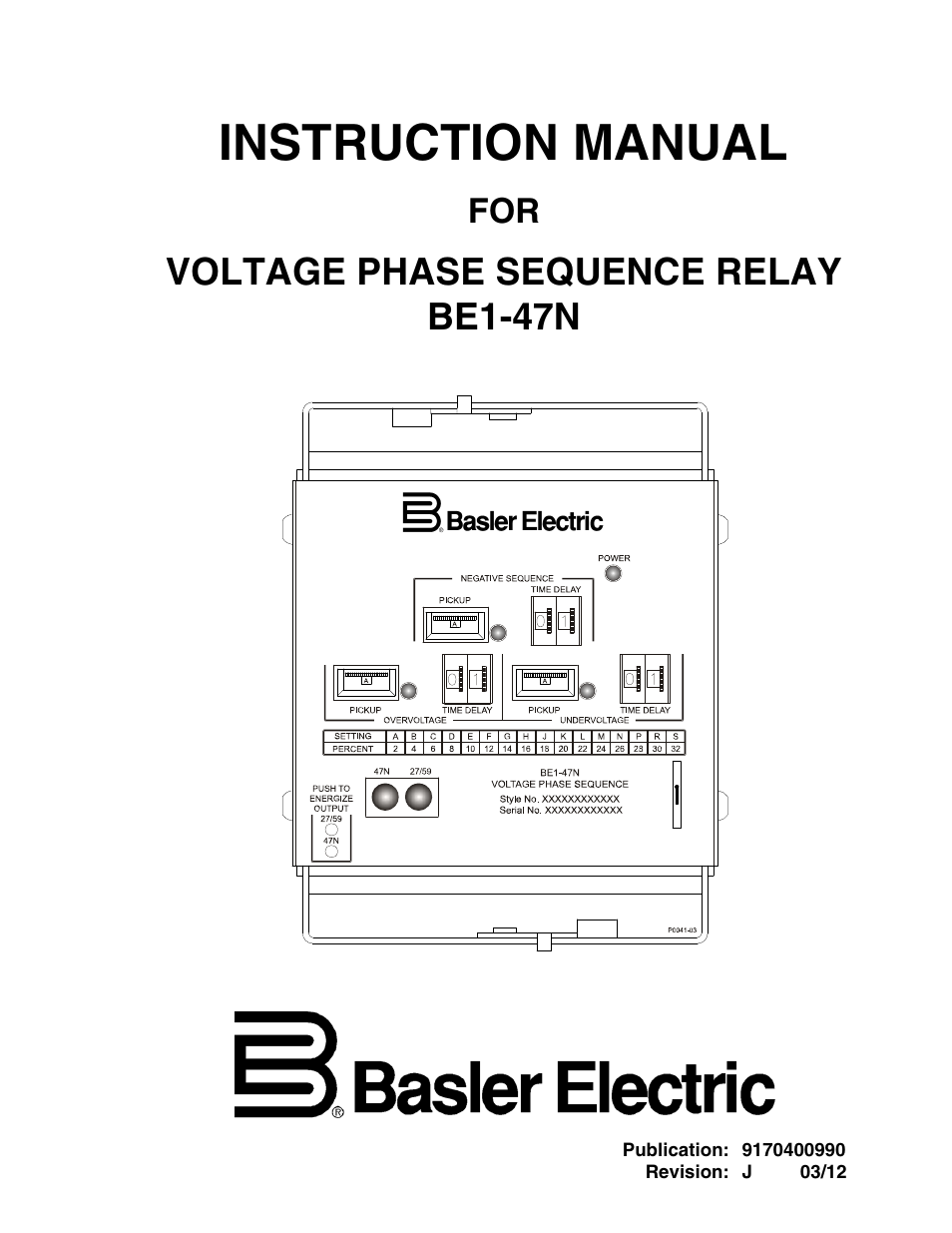 Basler Electric BE1-47N User Manual | 42 pages