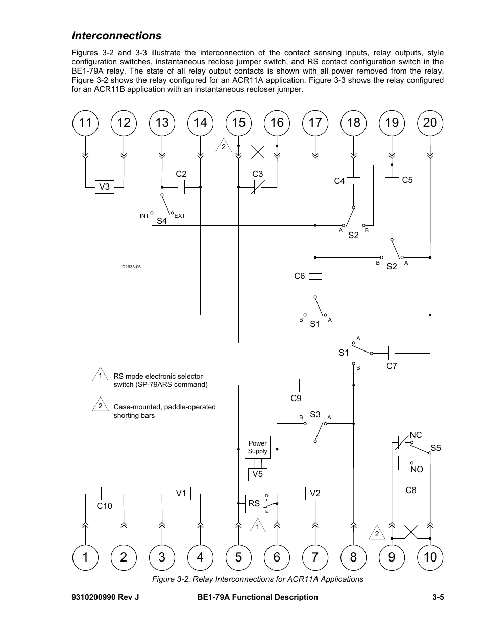 Interconnections, Interconnections -5 | Basler Electric BE1-79A User Manual | Page 27 / 72