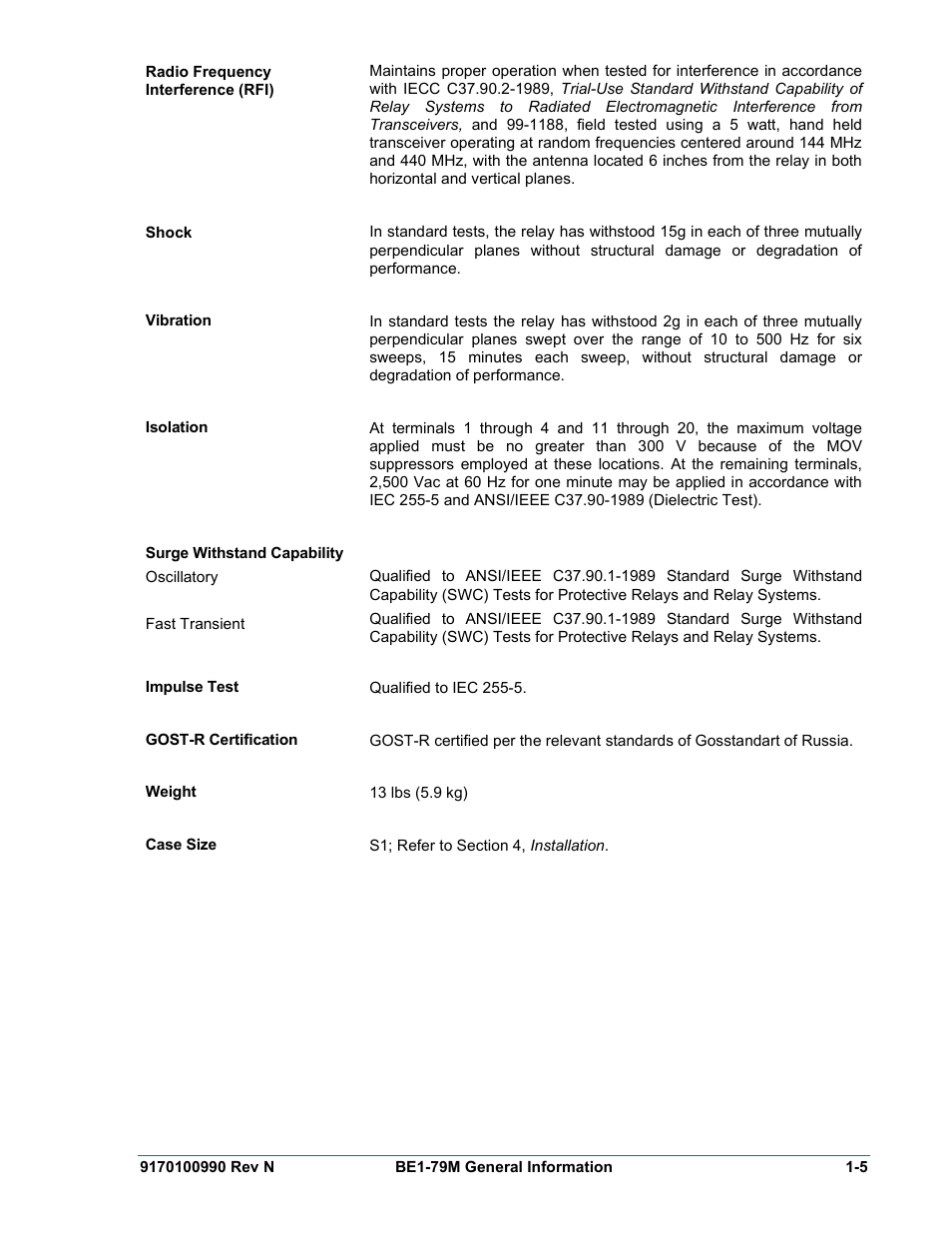 Basler Electric BE1-79M User Manual | Page 15 / 74