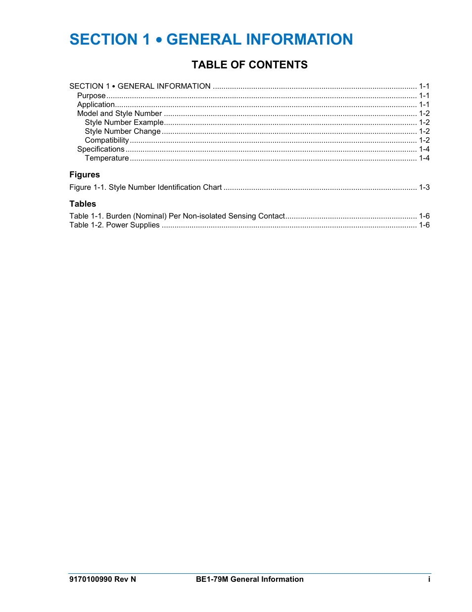 Basler Electric BE1-79M User Manual | Page 9 / 74