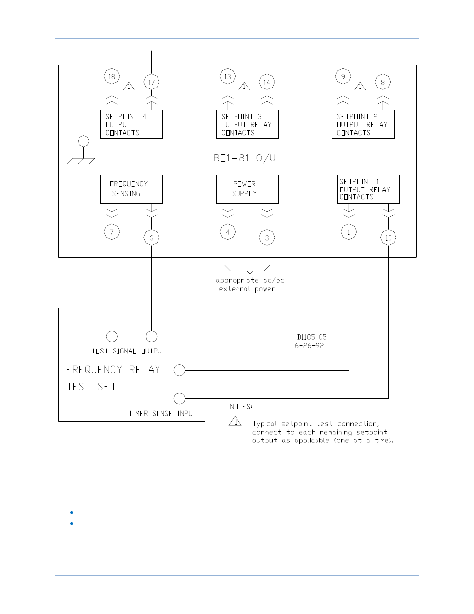 Frequency selector settings | Basler Electric BE1-81O/U User Manual | Page 44 / 54