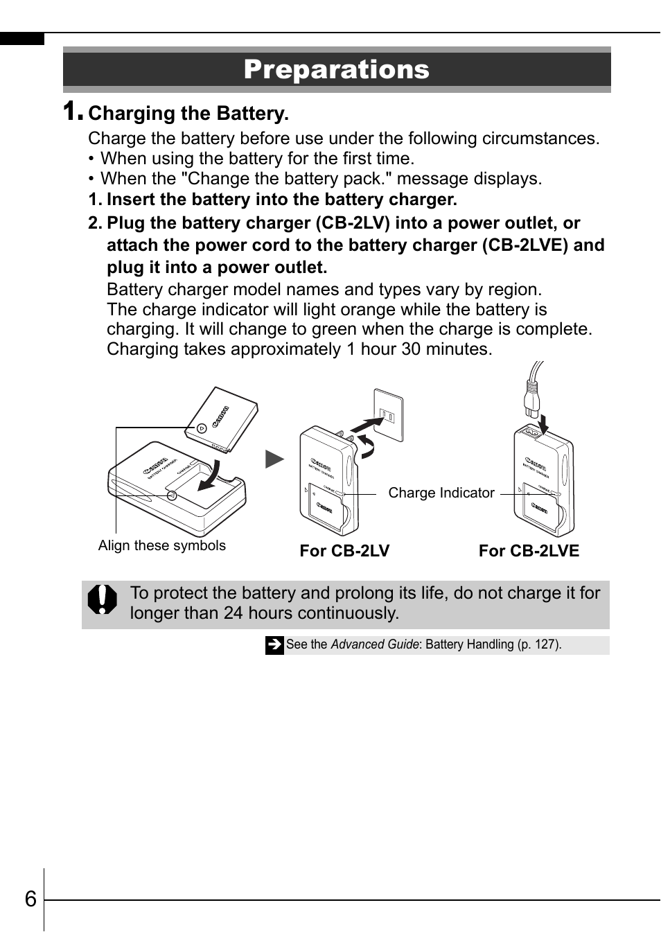 Preparations | Canon IXUS 75 User Manual | Page 8 / 35