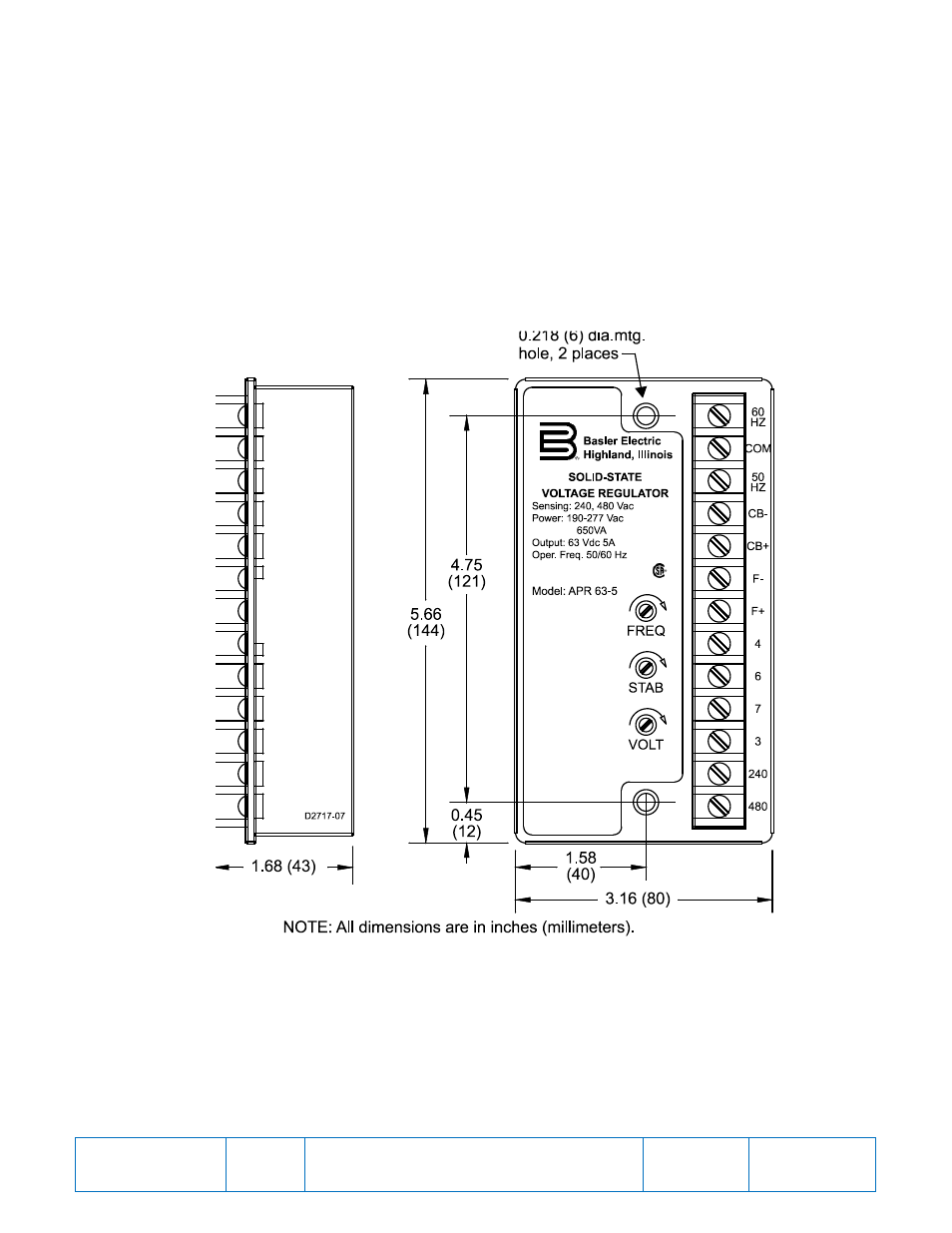 Instructions | Basler Electric APR63-5 User Manual | Page 4 / 6