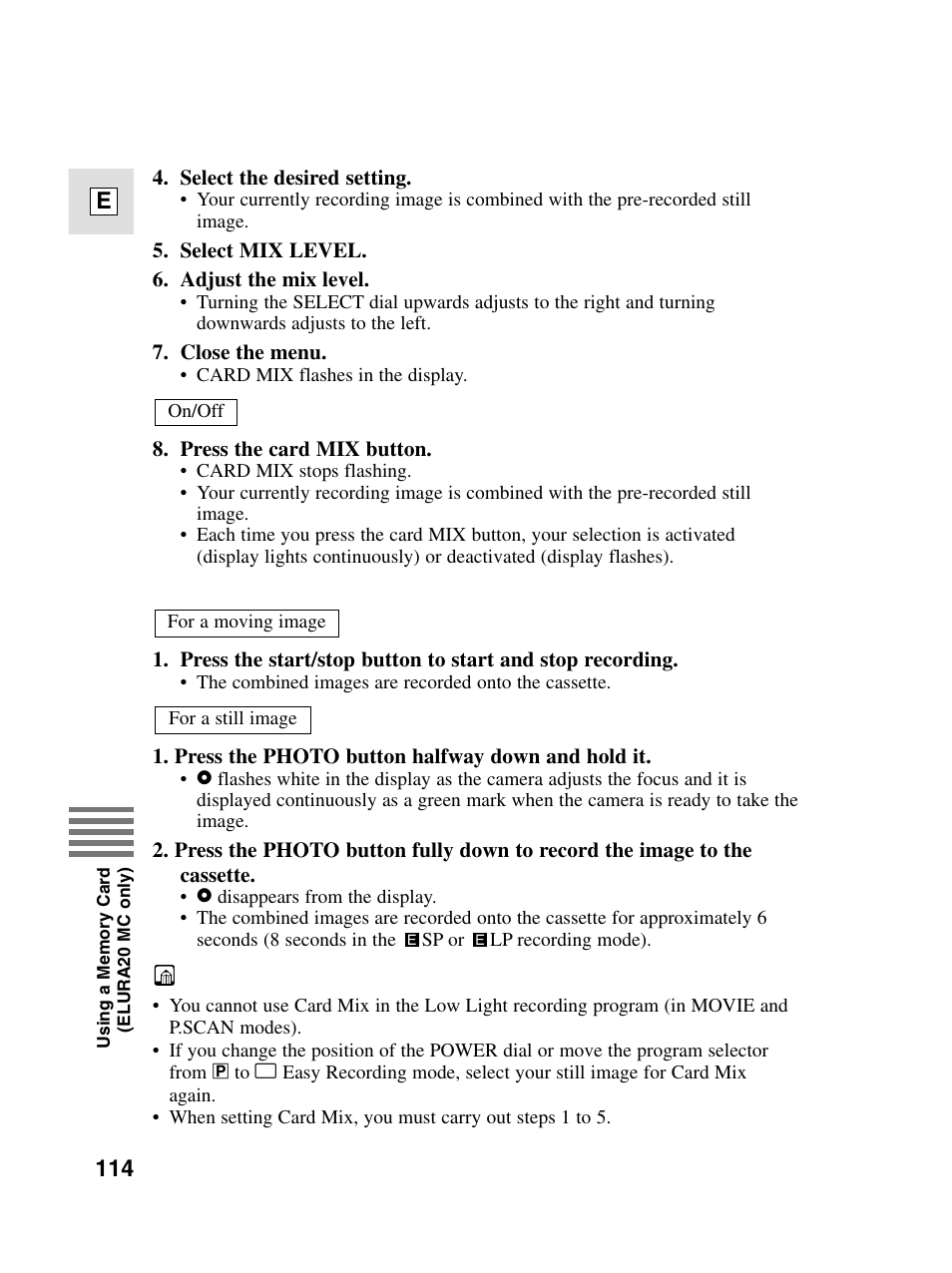 Canon elura20 User Manual | Page 114 / 152