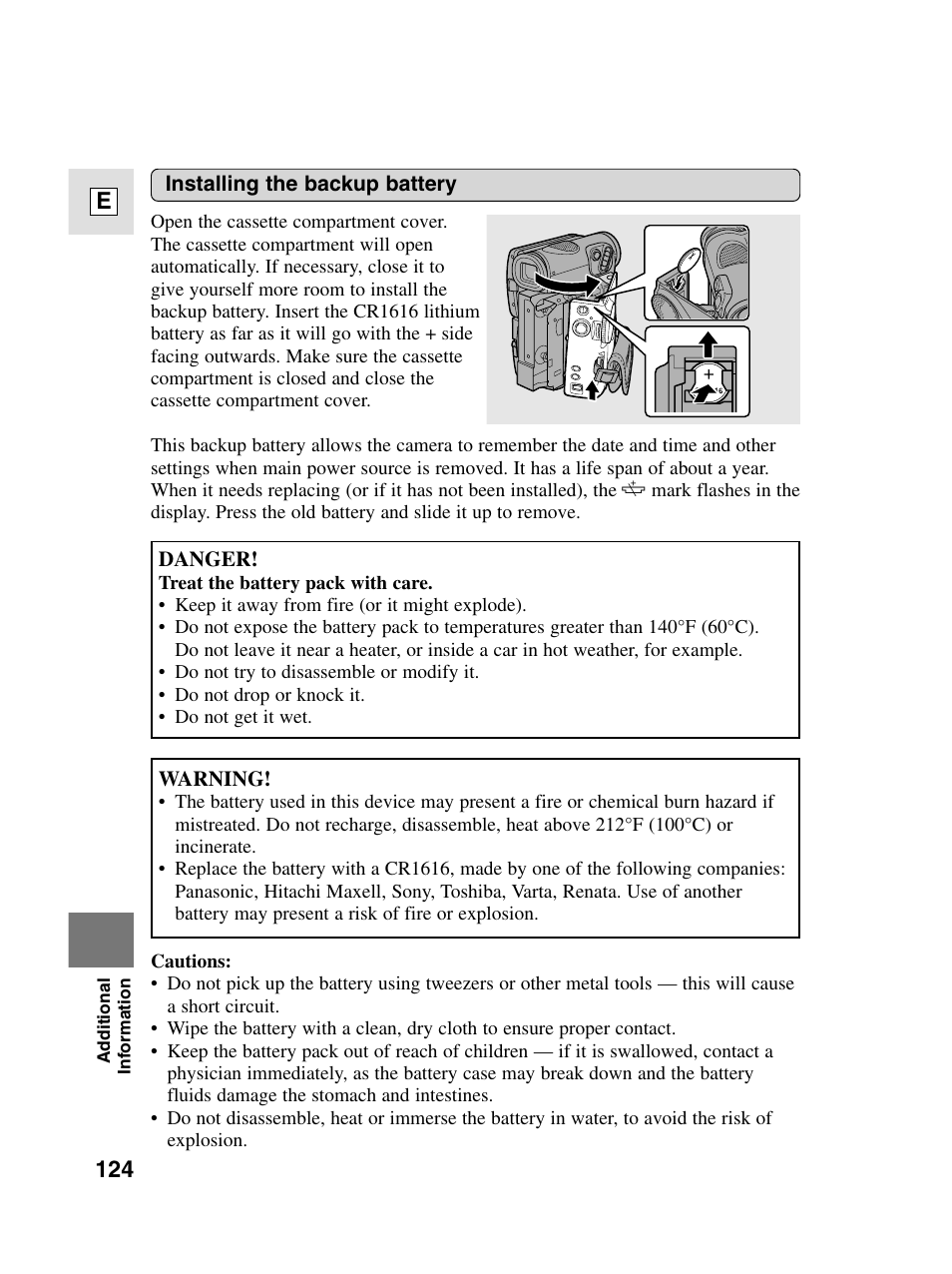 124 e | Canon elura20 User Manual | Page 124 / 152