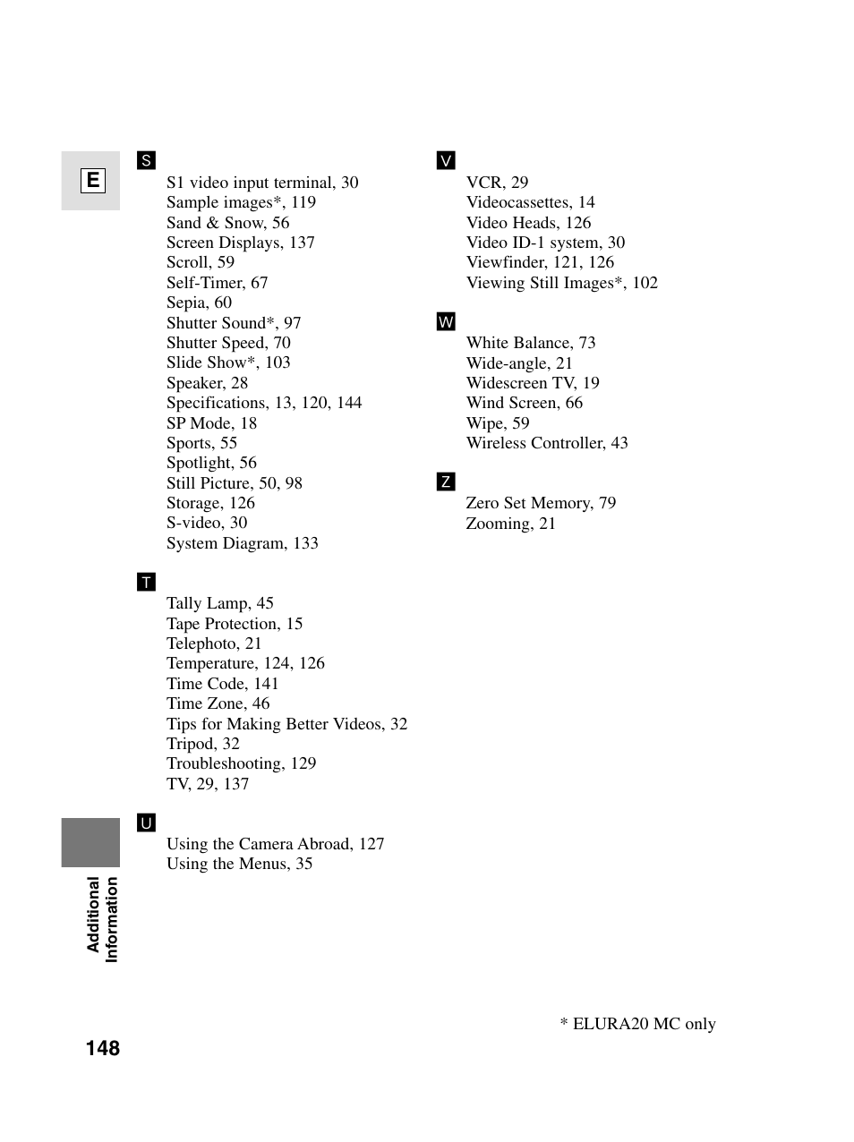 Canon elura20 User Manual | Page 148 / 152