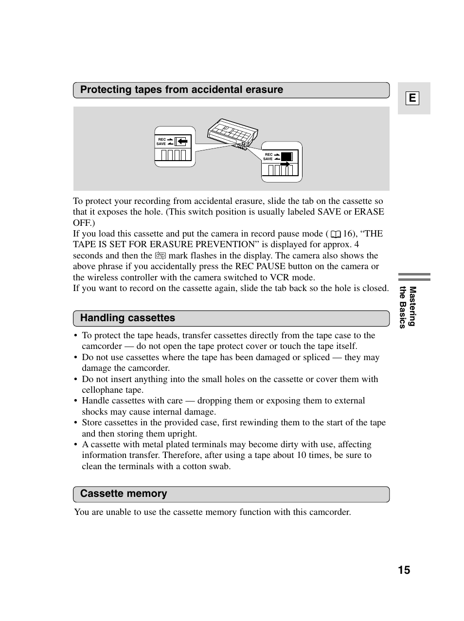 15 e | Canon elura20 User Manual | Page 15 / 152