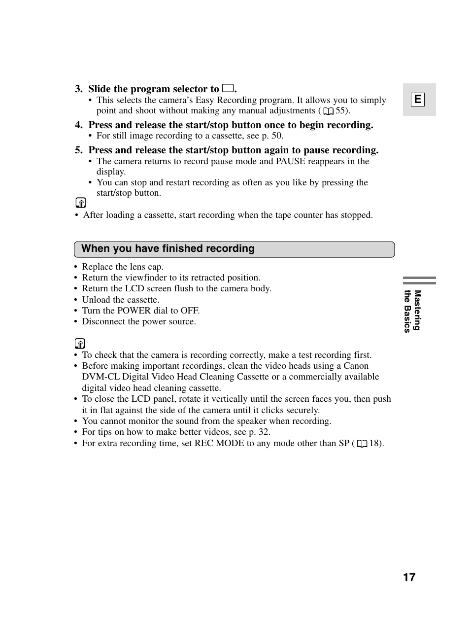 Canon elura20 User Manual | Page 17 / 152