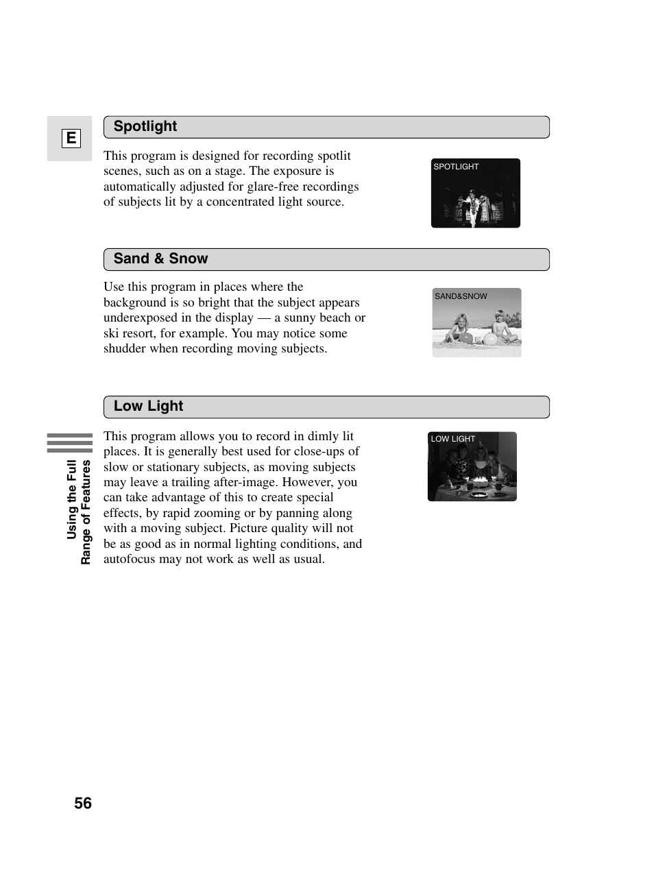 56 e | Canon elura20 User Manual | Page 56 / 152