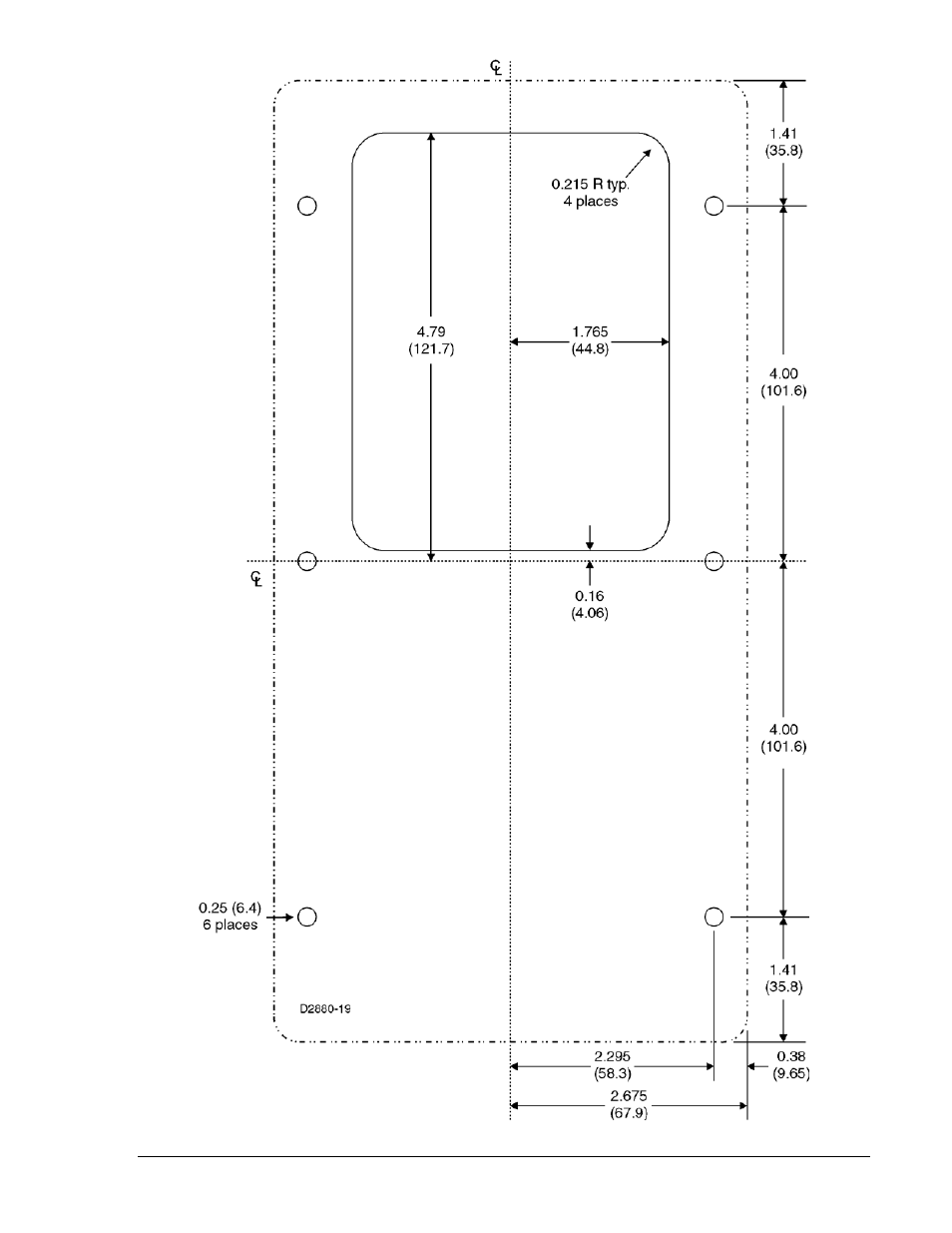Figure 4-2. cutout and drilling dimensions -3 | Basler Electric DECS-100 User Manual | Page 37 / 86