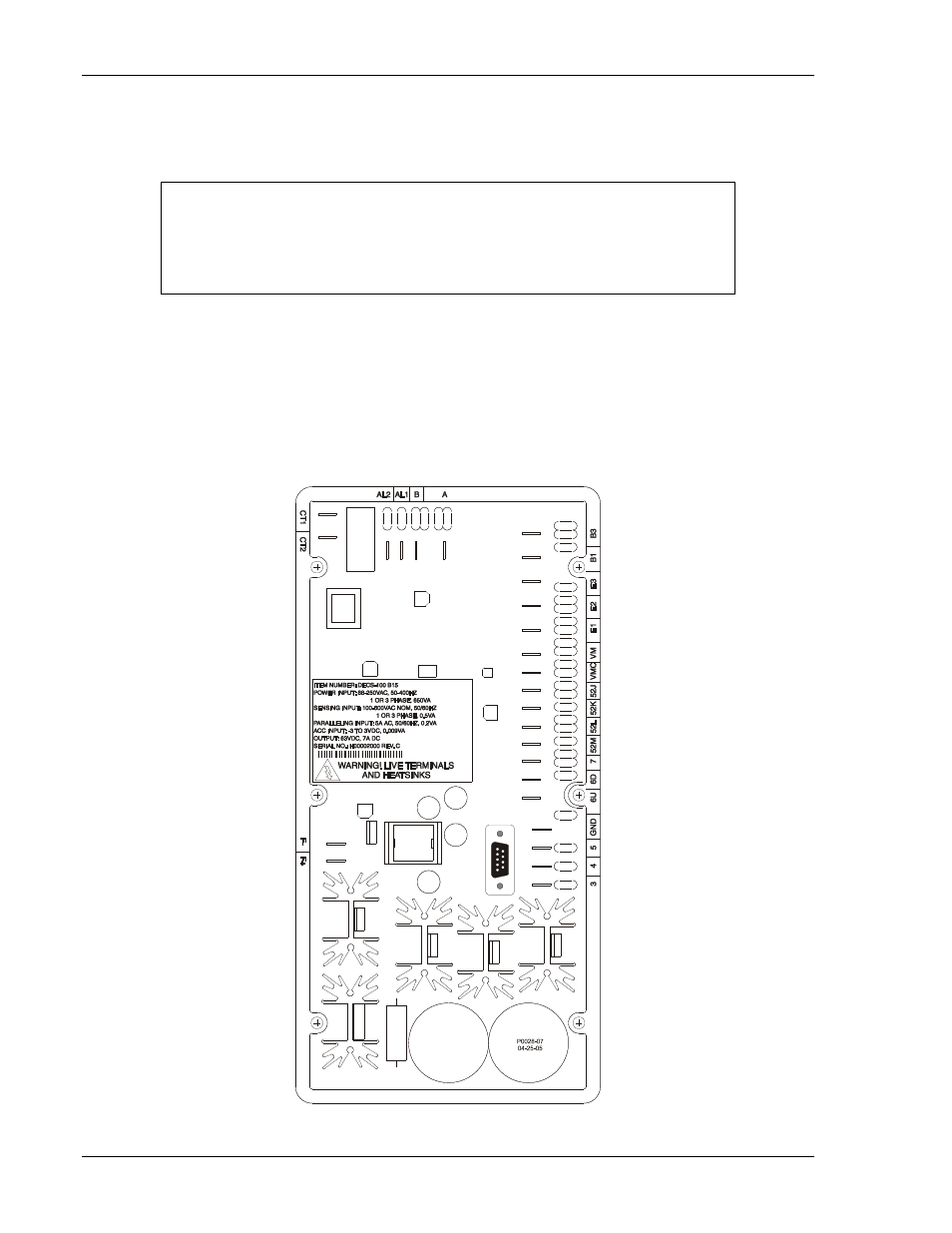 Connections, Decs-100 terminations, Connections -4 | Decs-100 terminations -4, Figure 4-3. decs-100 terminals -4 | Basler Electric DECS-100 User Manual | Page 38 / 86