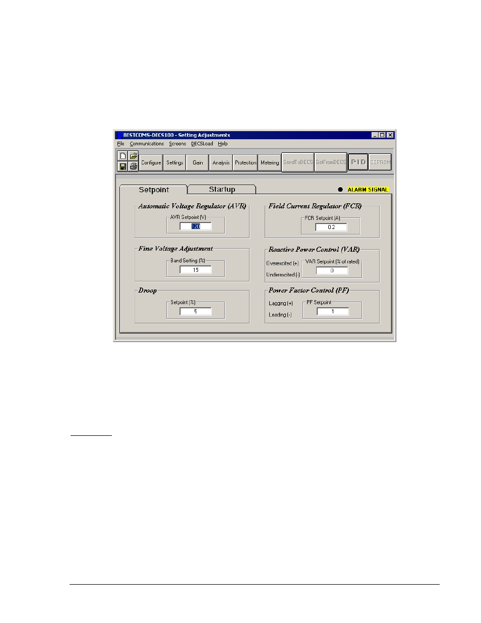 Startup tab -5 | Basler Electric DECS-100 User Manual | Page 57 / 86