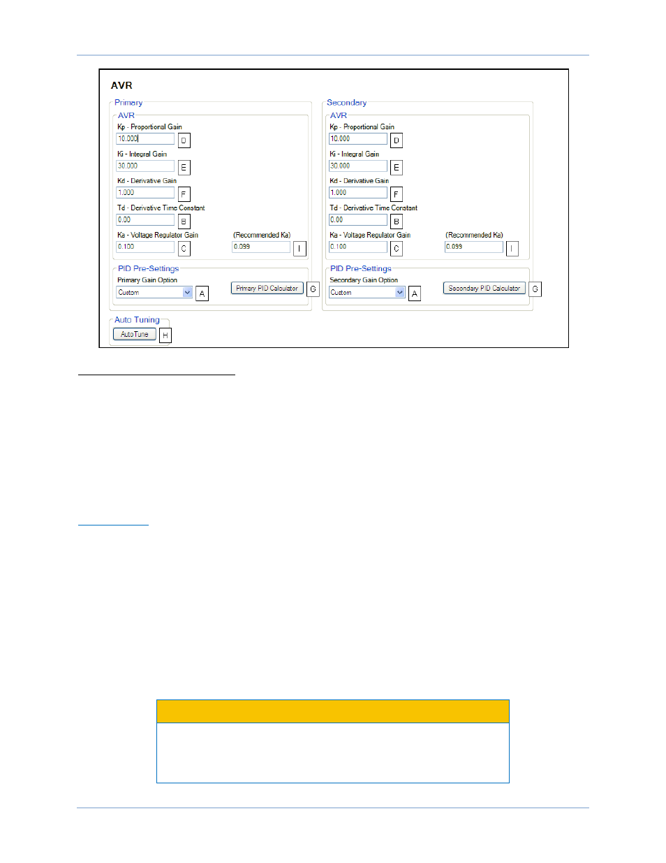 Pid calculator, Caution | Basler Electric DECS-250N User Manual | Page 118 / 370