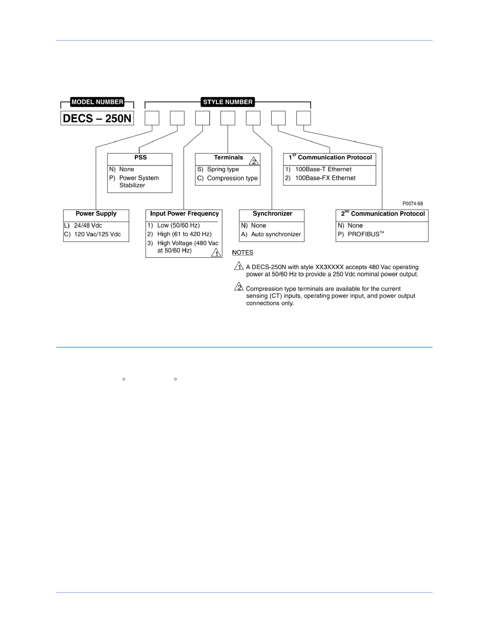 Style number, Storage, Electrolytic capacitor considerations | Basler Electric DECS-250N User Manual | Page 19 / 370