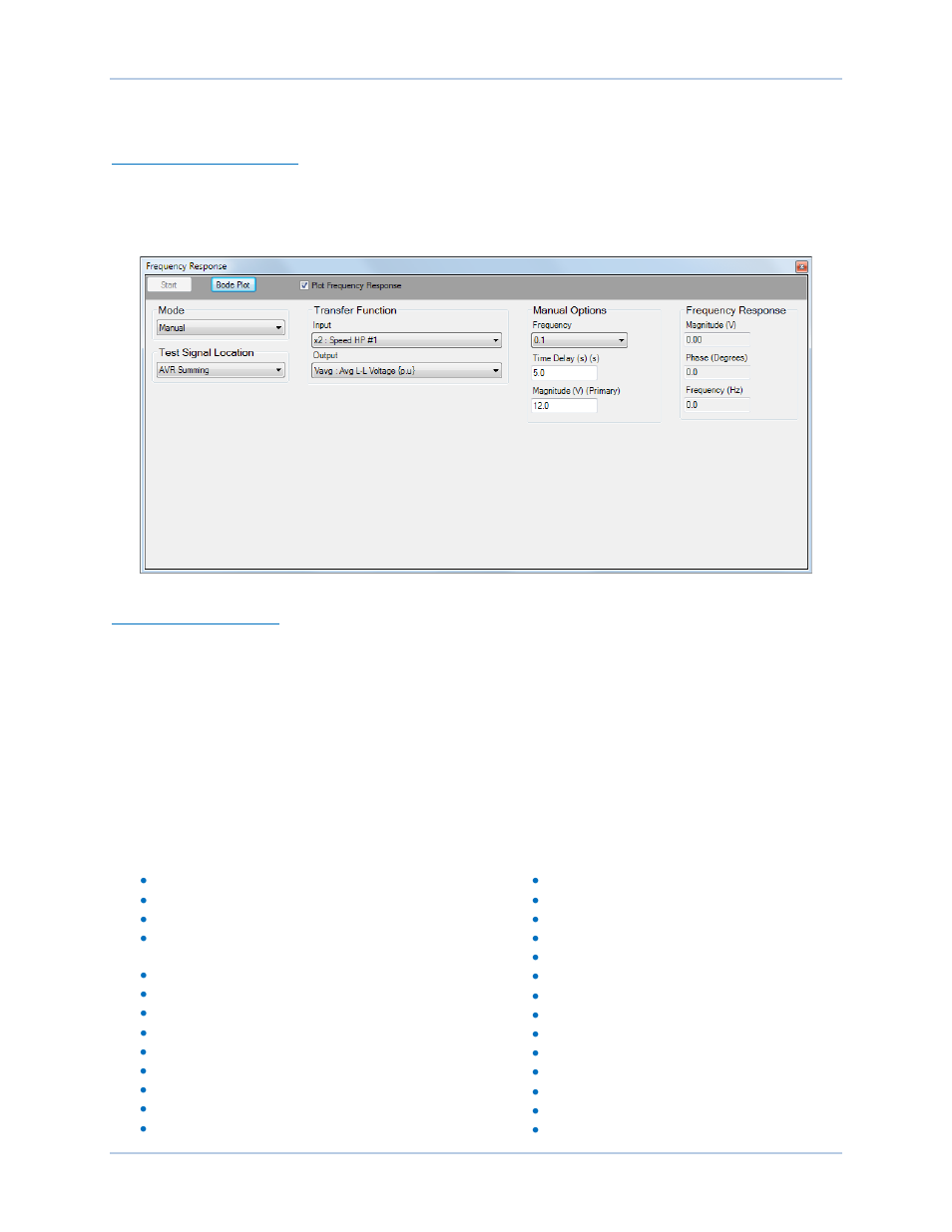 Bode plotting, Transfer function | Basler Electric DECS-250N User Manual | Page 205 / 370
