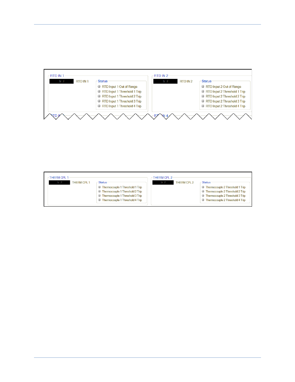 Rtd inputs, Thermocouple inputs, Analog input values | Basler Electric DECS-250N User Manual | Page 349 / 370