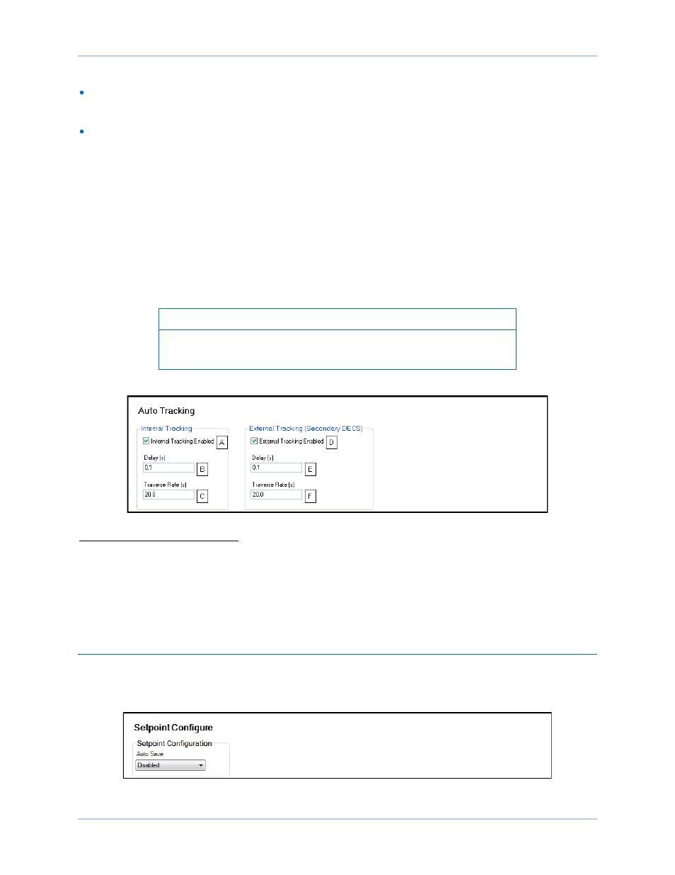 External setpoint tracking, Setpoint configure | Basler Electric DECS-250N User Manual | Page 48 / 370