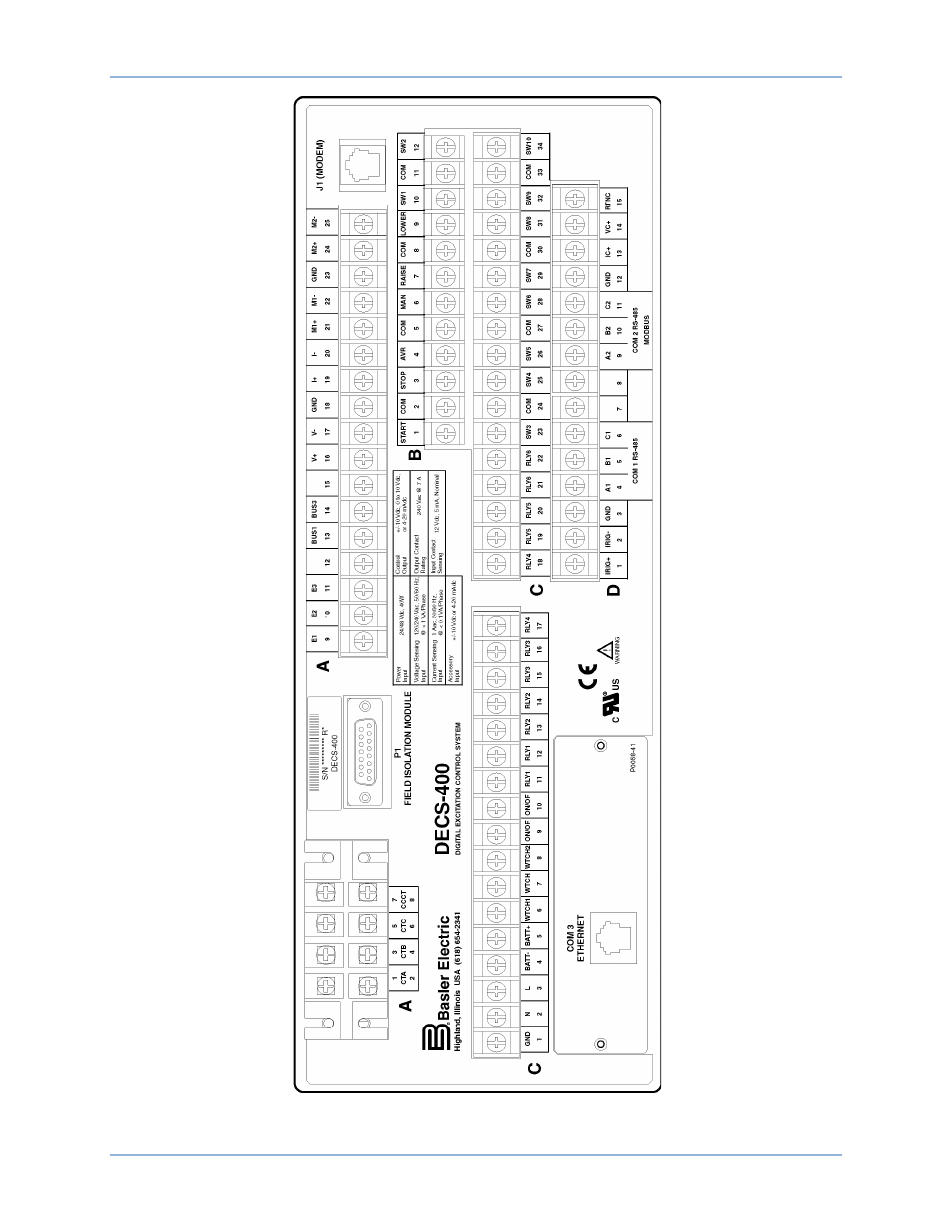 Basler Electric DECS-400 User Manual | Page 138 / 250